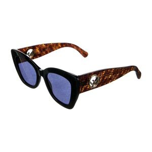 Fendi Women's Black and Brown Sunglasses